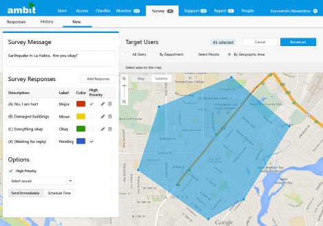 Ambit поиск по карте